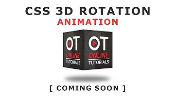 CSS 3D animation of rotation continuously - Pure CSS Animation Effects Tutorial - Coming Soon