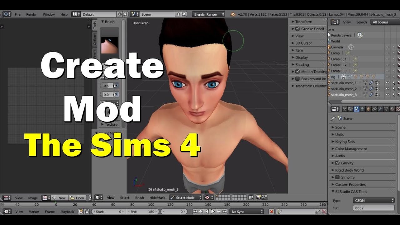 The Sims4 : สร้างมอดผมซิมส์
