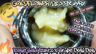 #40 Rose Gold Runtz x Grape Dosi Dos (90u Live Rosin Badder) GoldFlower Dispensary