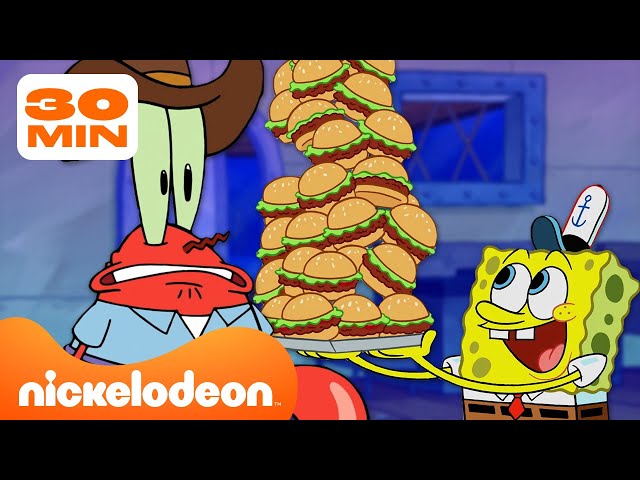 Spongebob | Setiap Pegawai KRUSTY KRAB yang Pernah Ada 🍔 | Nickelodeon Bahasa class=