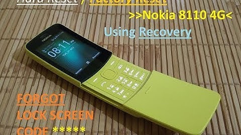 HARD RESET Nokia 8110 4G ( Using Recovery )