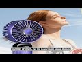 USB Handheld Mini Fan Foldable Portable Neck Hanging Fans 5 Speed USB Rechargeable Fan wit