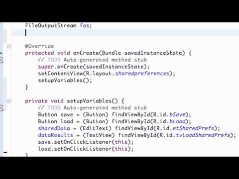 Android Application Development Tutorial   98   File Output Stream for Internal Storage