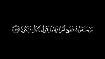 والسلام علي يوم ولدت ويوم أموت ويوم أبعث حيا/تلاوة من سورة مريم /كرومات قرآن شاشة سوداء