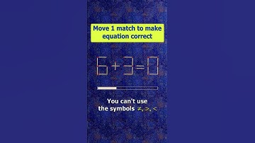 Fix the equation by moving 1 stick #shots #puzzles #logicpuzzles #mathspuzzle #hindipuzzles