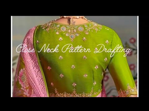 Back Panel Pattern Blouse Close Neck Back Panel Pattern Drafting - YouTube