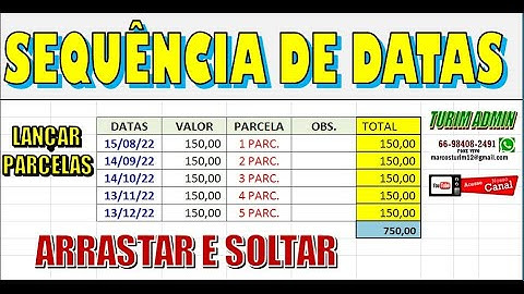 COMO LANÇAR PARCELAS COM SEQUENCIA DE DATAS ARRASTANDO BEM SIMPLES E FACIL - Contas a pagar