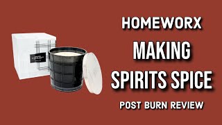 HOMEWORX Making Spirits Spice Luxe Post Burn Candle Review