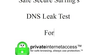 Private Internet Access DNS Leak Test