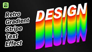 Retro Gradient Stripe Text Effect Tutorial Using the Blend Tool in Affinity
