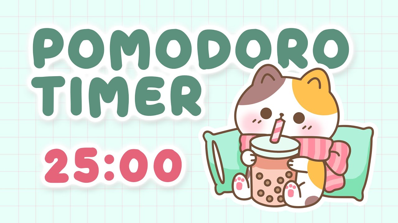 Study Lofi timer 25 Minutes🎵 Study Pomodoro Timer 25 min ☕ 25 min Study ...