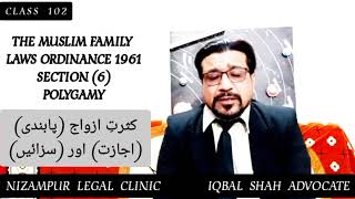 Ths Muslim Family Laws Ordinance 1961 | Section (6) | Polygamy