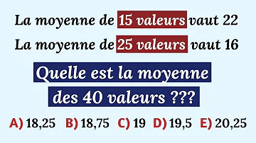 Quel est le symbole de la moyenne ?