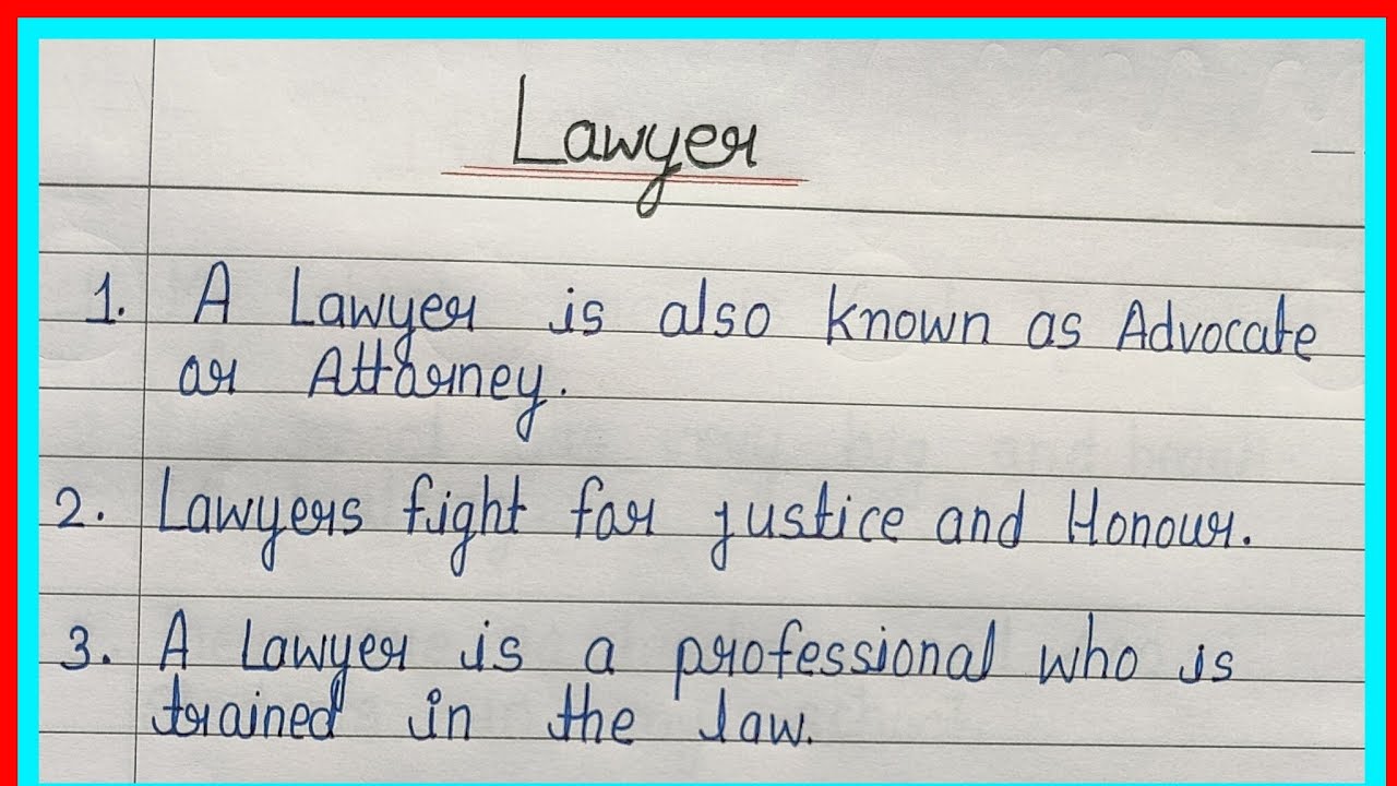 lawyer essay in english