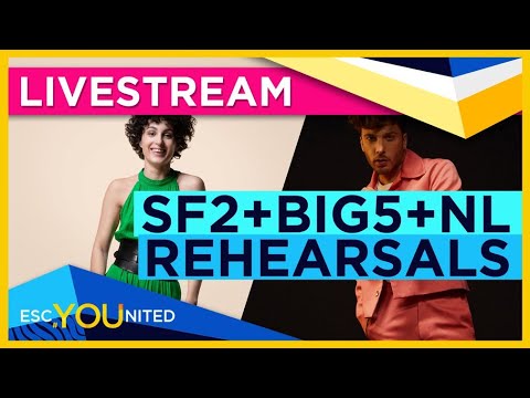 Eurovision 2021 Rehearsals - Day 6 Live Stream (From Press Center) Semi 2, Big 5 & Host