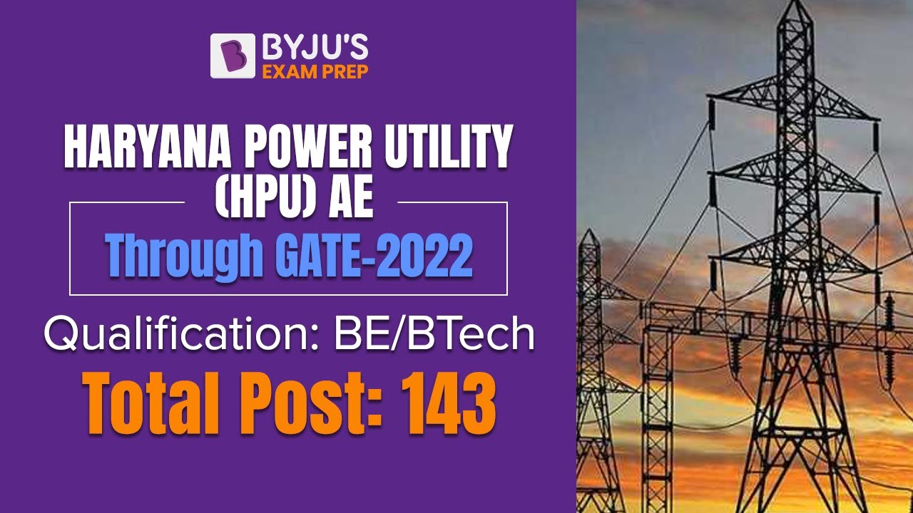 HPU Recruitment 2022 | Haryana Power Utilities AE Vacancy through GATE ...