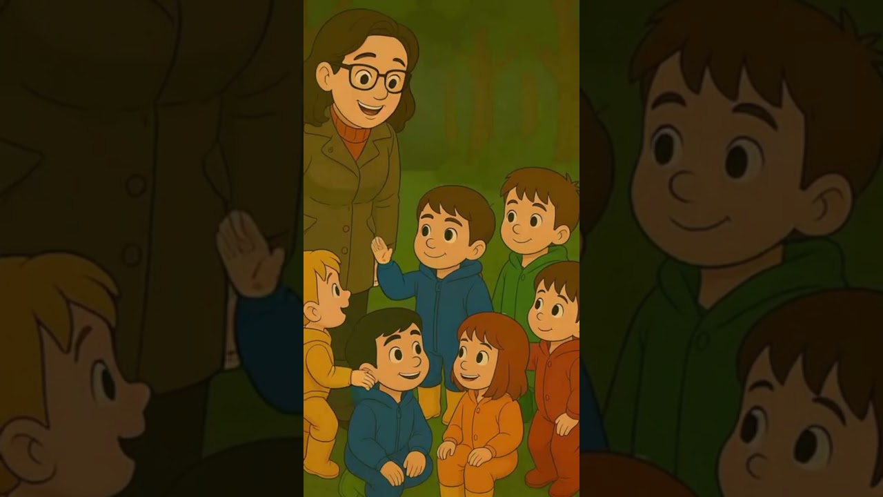 School Adventure in the Woods 