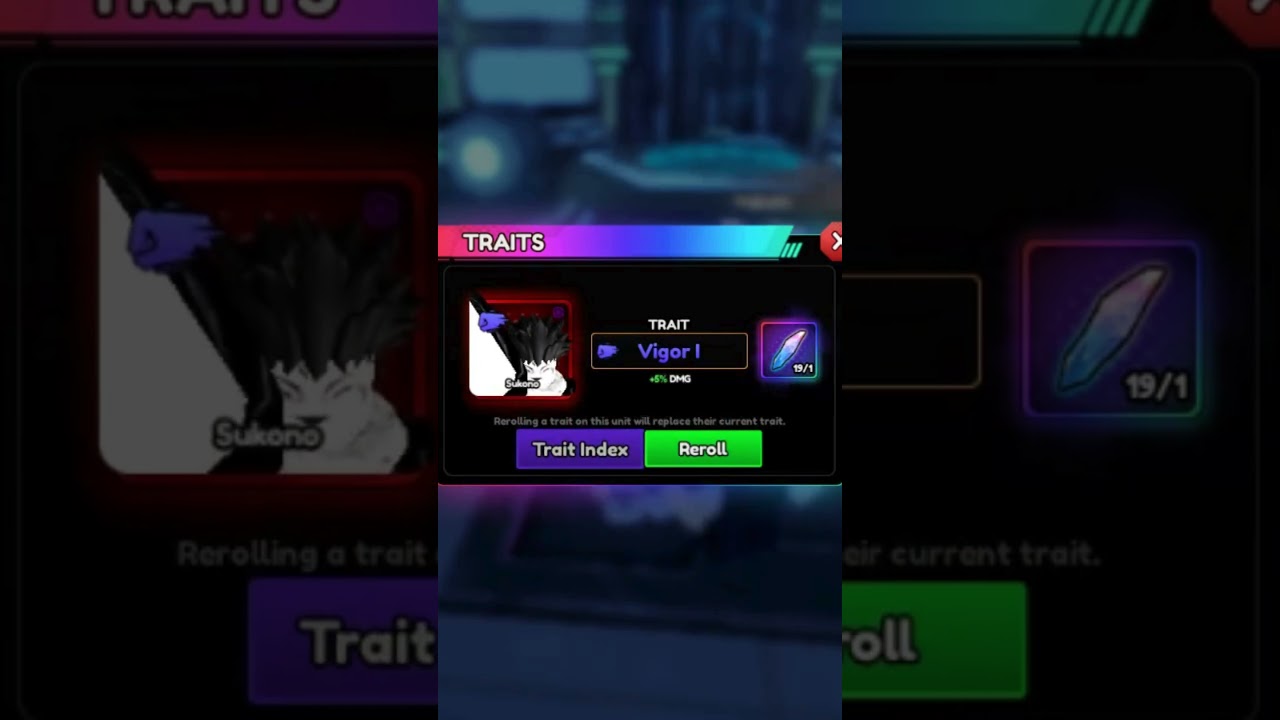 Day 3 of rolling 5 traits until i get monarch on Sukuna 