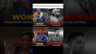 Indias Last Two Whiteball Captains Removed 