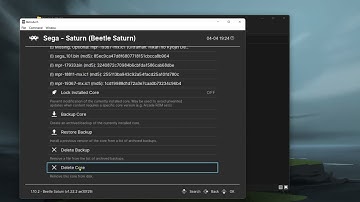 how to delete cores in retroarch 1.10.2