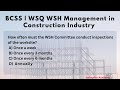 BCSS Course Question – Safety Supervisor Exam Singapore
