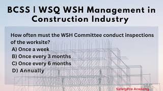 BCSS Course Question – Safety Supervisor Exam Singapore