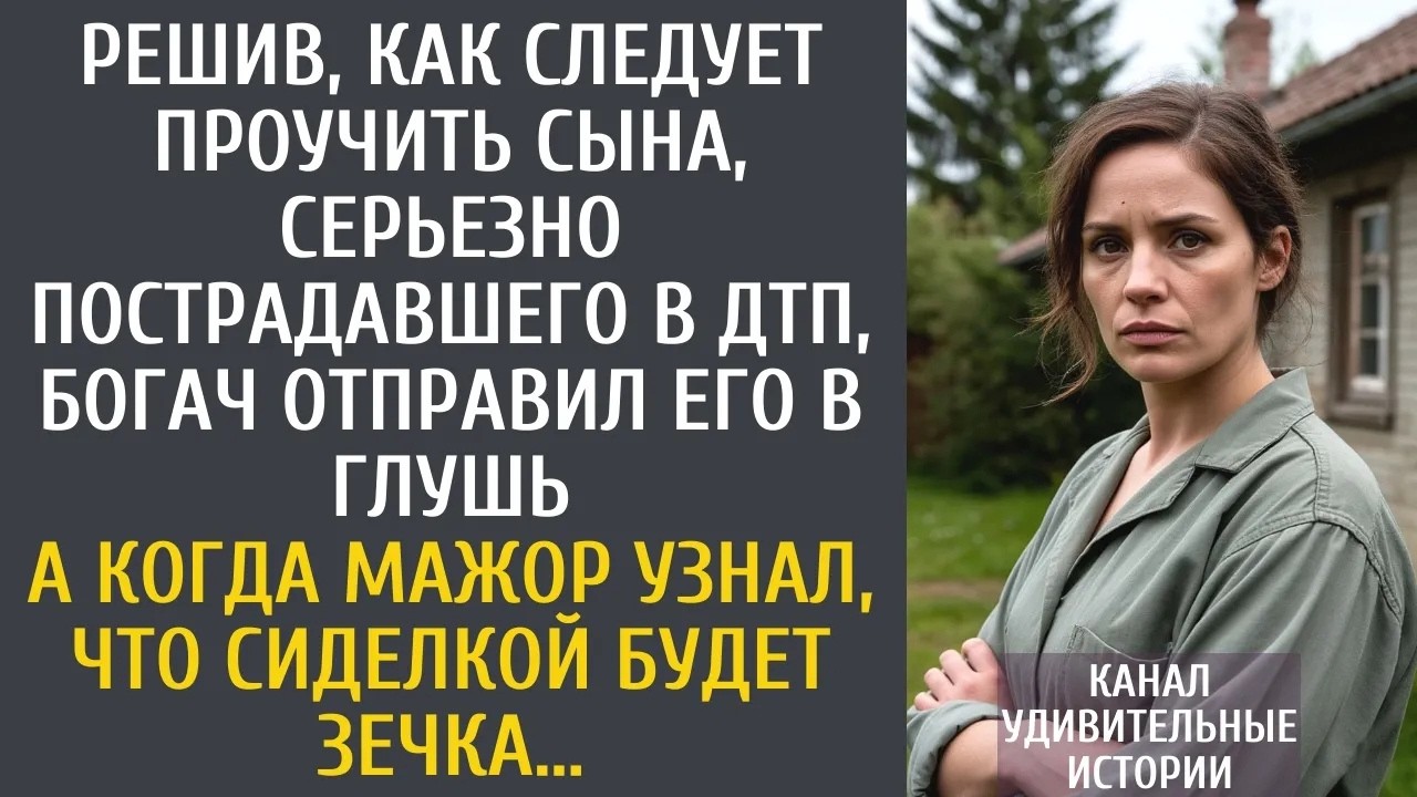 Решив, как следует проучить сына, серьезно пострадавшего в дтп, богач отправил его в глушь к зечке…