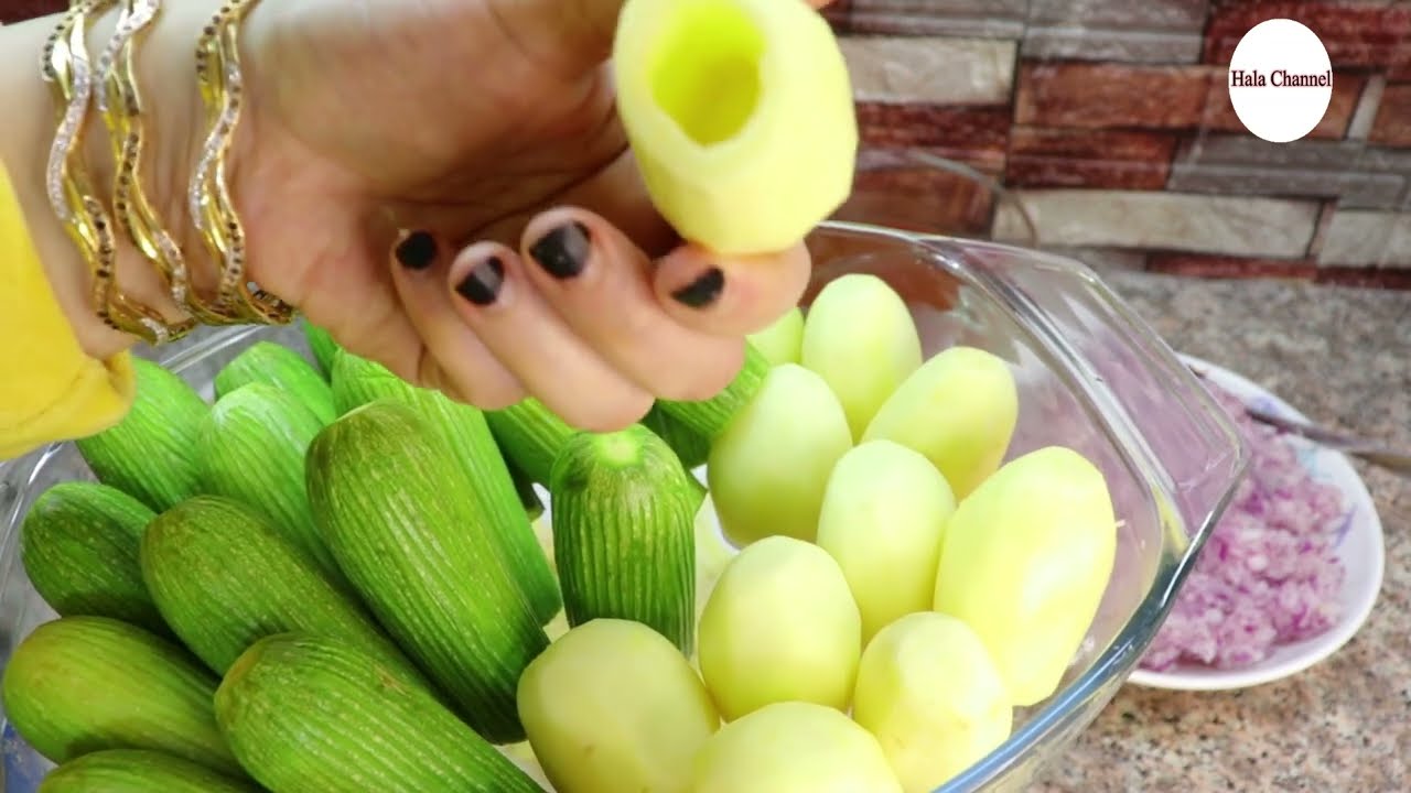 طريقة عمل محشي الكوسة والبطاطس باللحمة المفرومة #عيد الاضحي