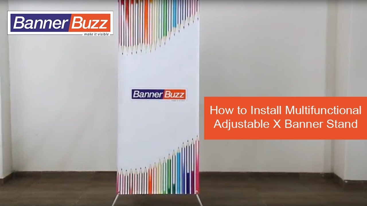 How To Install Multifunctional Adjustable X Banner Stands Youtube
