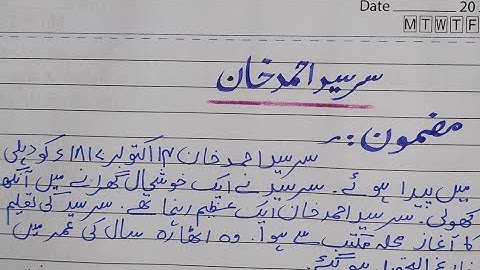 Essay On Sir Syed Ahmed Khan In Urdu// Mazmoon On Sir Syed Ahmed Khan