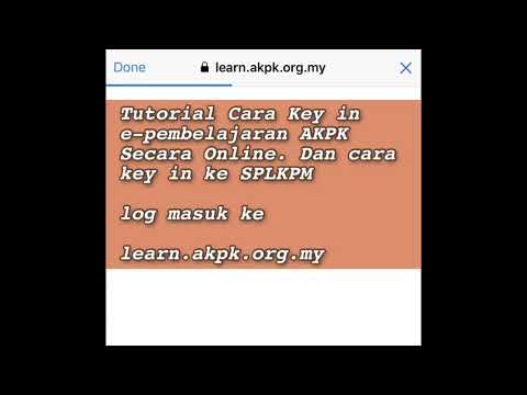 TUTORIAL MENGISI KURSUS ONLINE APKP DAN CARA KEY IN DALAM SPLKPM 2020