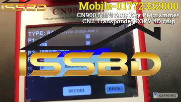 CN900 MINI Auto Key Programmer CN2 Transponder COPY 4D chip