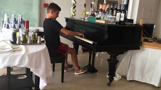 My 14-year old son playing piano in our hotel. by Alex Ivanov 611 views 5 years ago 3 minutes, 59 seconds