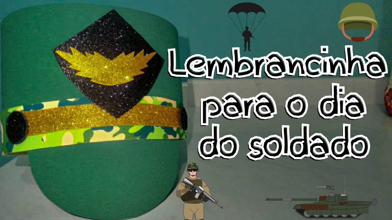 Como fazer lembrancinha para o dia do soldado com EVA - DIY - YouTube