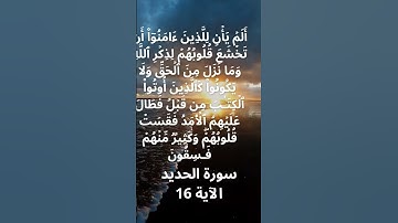 سورة الحديد - الآية 16 #quran #coran #قرآن #آيات #القرآن_الكريم