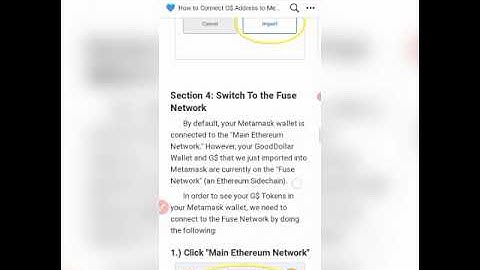 Step by step adding GoodDollar wallet on Metamask