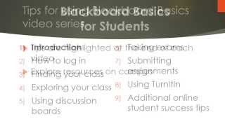 Blackboard Basics - Part 1: Introduction