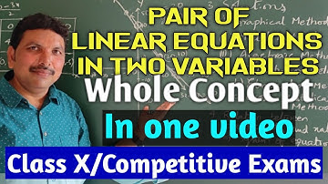 CLASS X/PAIR OF LINEAR EQUATIONS IN TWO VARIABLES/CONCEPT