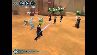 SWGOH - TW - GAS vs Palpatine, MJ, Starkiller - FAIL