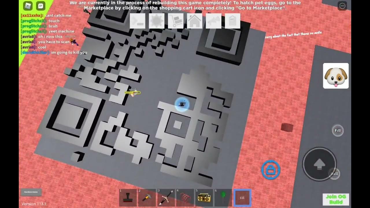 making a qr code in build a hideout and sword fight(not a rickroll