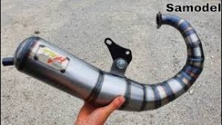 Что внутри резонатора TWH DIO HANDMADE EXHAUST Motorcycle Racing Muffler Exhaust Pipe For Honda Dio