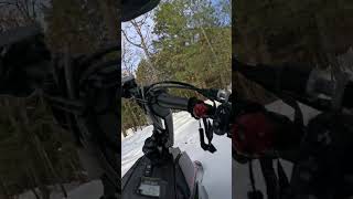 Rippin the Widescape on single track trails on four feet of snow in Muskoka ✊ #25shideout
