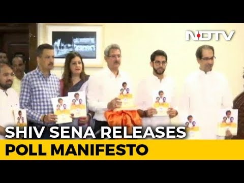 elections 2019 date In Shiv Sena Poll Manifesto, Aid For Farmers, Promise For Meal At Rs. 10