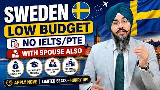 SWEDEN LOW BUDGET NO IELTS/PTE WITH SPOUSE ALSO | STUDY VISA UPDATES 2026 | USA CANADA UK