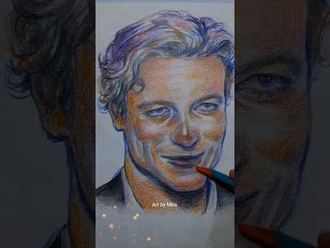 Satisfying Pencil Colour Drawing SIMON BAKER ♡ #shorts #youtubeshorts #shortvideo