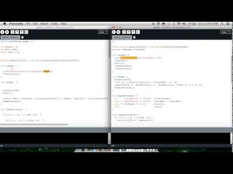 Contribution to Universe Simulation in Processing/Java with OPENGL