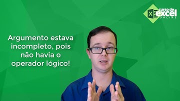 Gafes do Excel - Argumento das Funções - Curso de Excel OnLine