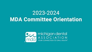 2023 2024 MDA Committee Orientation