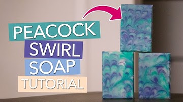 Peacock swirl soap tutorial