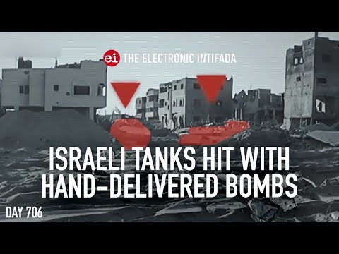 Israeli tanks hit with hand-delivered bombs, with Jon Elmer - video from Electronic Intifada